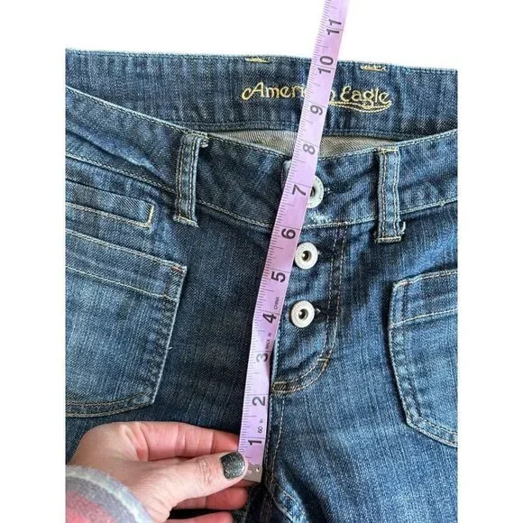 American Eagle Jeans Button Fly Size 8 Regular - Picture 11 of 13
